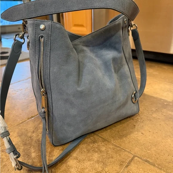 Rebecca Minkoff Blue suedeLeather hobo Bag